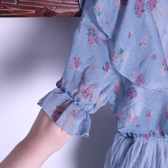 SHE SU STUDIO Tulle Pleated Floral Dress - Picture 4 of 8